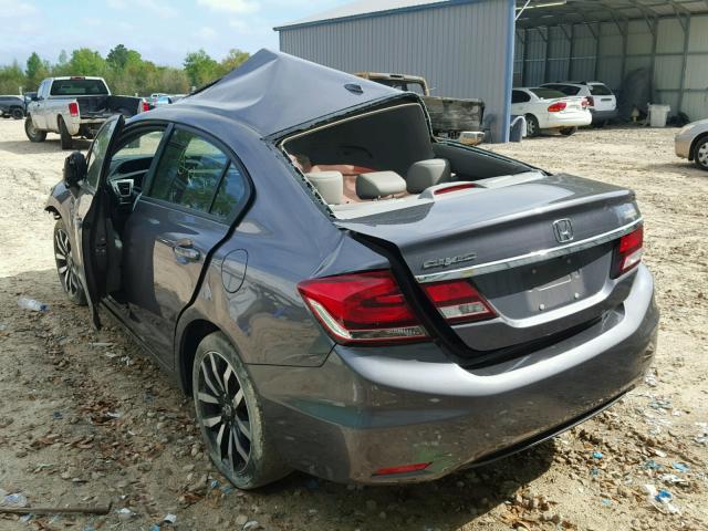 19XFB2F91EE036784 - 2014 HONDA CIVIC EXL GRAY photo 3