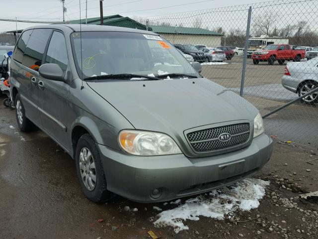 KNDUP132356756703 - 2005 KIA SEDONA EX GREEN photo 1