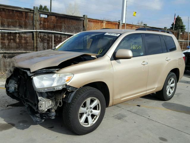 JTEES41A382065824 - 2008 TOYOTA HIGHLANDER GOLD photo 2