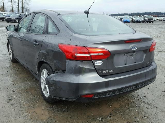 1FADP3F29FL303931 - 2015 FORD FOCUS SE GRAY photo 3