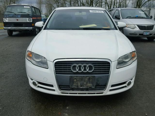 WAUAF78E37A068337 - 2007 AUDI A4 2 WHITE photo 9