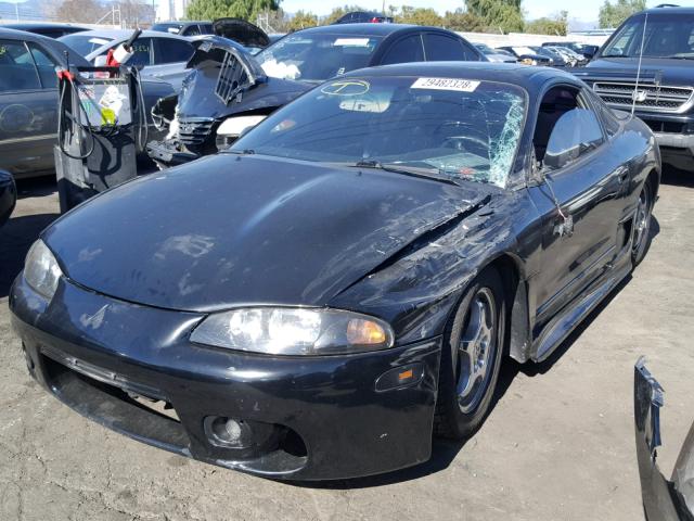 4A3AK54F7WE042913 - 1998 MITSUBISHI ECLIPSE GS BLACK photo 2