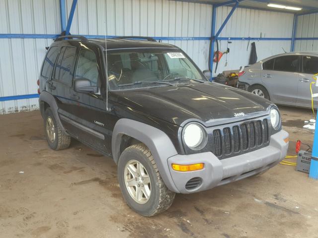 1J4GL48K64W293418 - 2004 JEEP LIBERTY SP BLACK photo 1