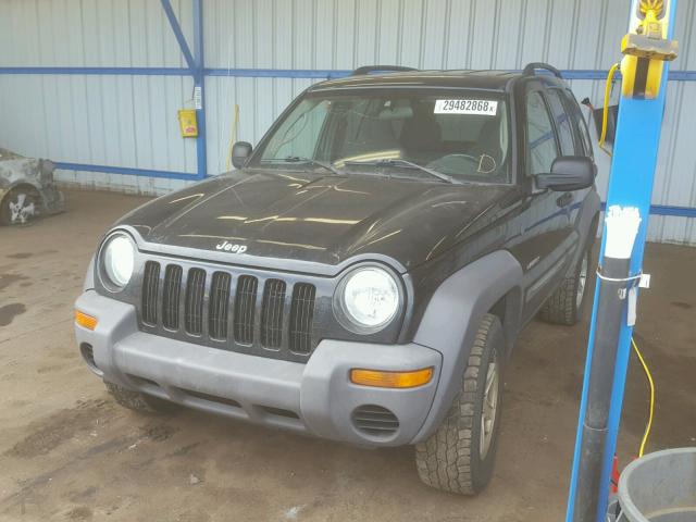 1J4GL48K64W293418 - 2004 JEEP LIBERTY SP BLACK photo 2