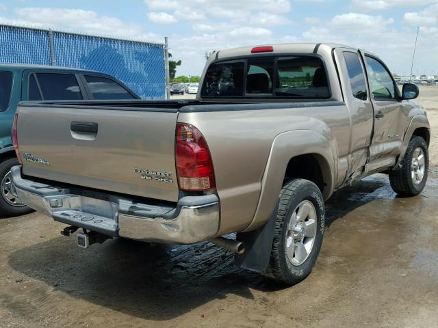 5TETU62N36Z267767 - 2006 TOYOTA TACOMA PRE BEIGE photo 4