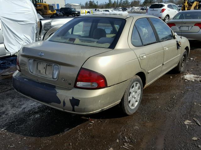 3N1CB51D31L453204 - 2001 NISSAN SENTRA XE BEIGE photo 4