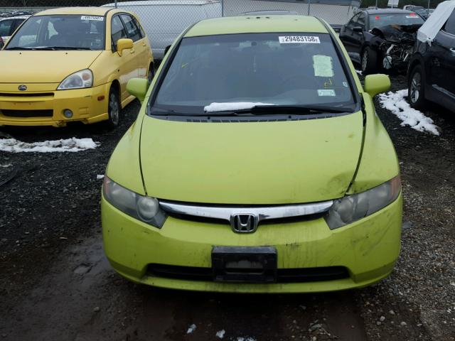 1HGFA16546L145129 - 2006 HONDA CIVIC LX GREEN photo 9