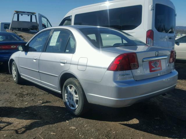 2HGES16502H582335 - 2002 HONDA CIVIC LX SILVER photo 3