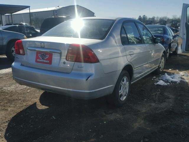 2HGES16502H582335 - 2002 HONDA CIVIC LX SILVER photo 4