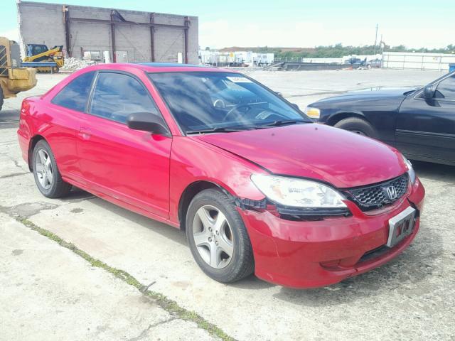 1HGEM22915L004101 - 2005 HONDA CIVIC EX RED photo 1