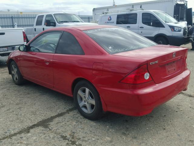 1HGEM22915L004101 - 2005 HONDA CIVIC EX RED photo 3