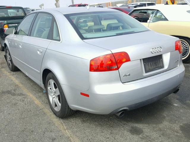 WAUAF78E57A247169 - 2007 AUDI A4 2 SILVER photo 3