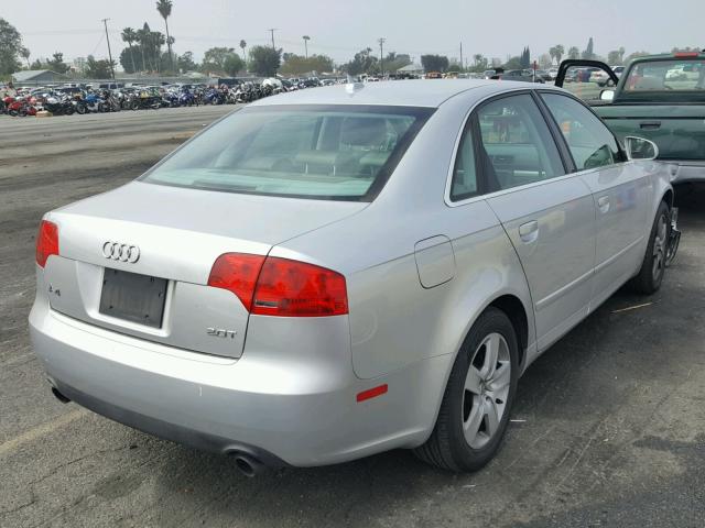 WAUAF78E57A247169 - 2007 AUDI A4 2 SILVER photo 4