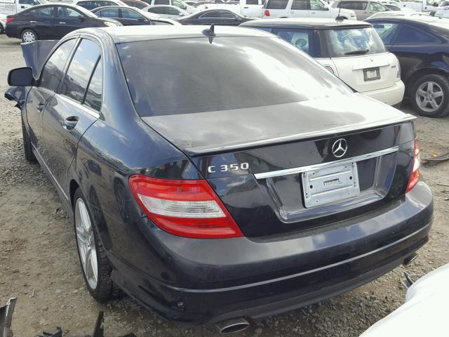 WDDGF56X38F147796 - 2008 MERCEDES-BENZ C 350 BLACK photo 3