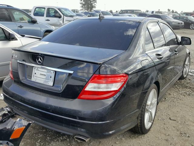 WDDGF56X38F147796 - 2008 MERCEDES-BENZ C 350 BLACK photo 4