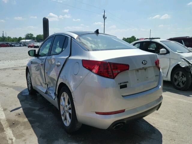 5XXGN4A7XDG256251 - 2013 KIA OPTIMA EX SILVER photo 3