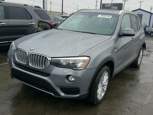 5UXWX9C57H0D98127 - 2017 BMW X3 XDRIVE2 GRAY photo 2