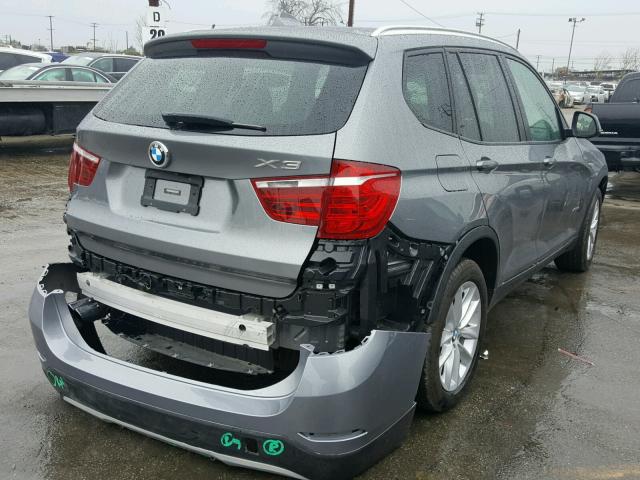 5UXWX9C57H0D98127 - 2017 BMW X3 XDRIVE2 GRAY photo 4