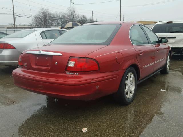 1MEFM50UX1A615972 - 2001 MERCURY SABLE GS RED photo 4