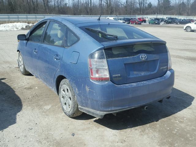 JTDKB20U853098721 - 2005 TOYOTA PRIUS BLUE photo 3