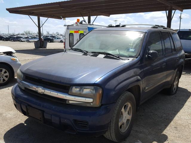 1GNDS13S542153182 - 2004 CHEVROLET TRAILBLAZE BLUE photo 2