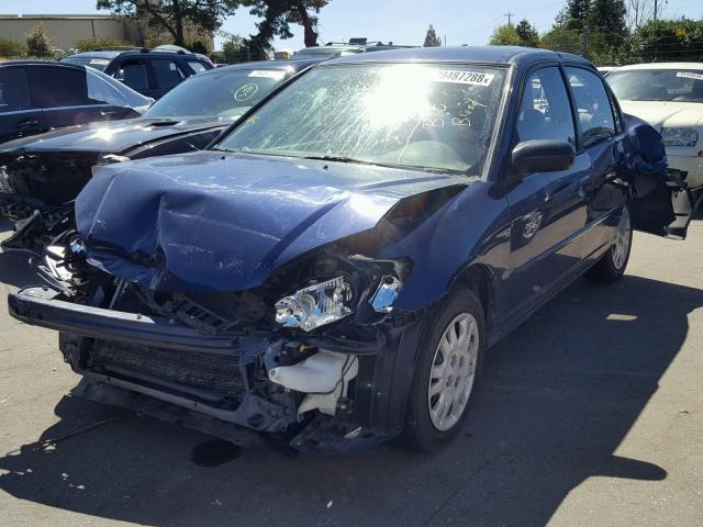 JHMES16524S002088 - 2004 HONDA CIVIC LX BLUE photo 2