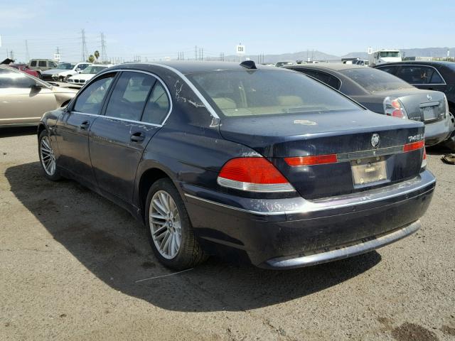 WBAGN63505DS57814 - 2005 BMW 745 LI BLUE photo 3