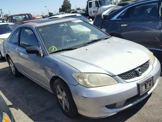 1HGEM229X4L013961 - 2004 HONDA CIVIC EX SILVER photo 1