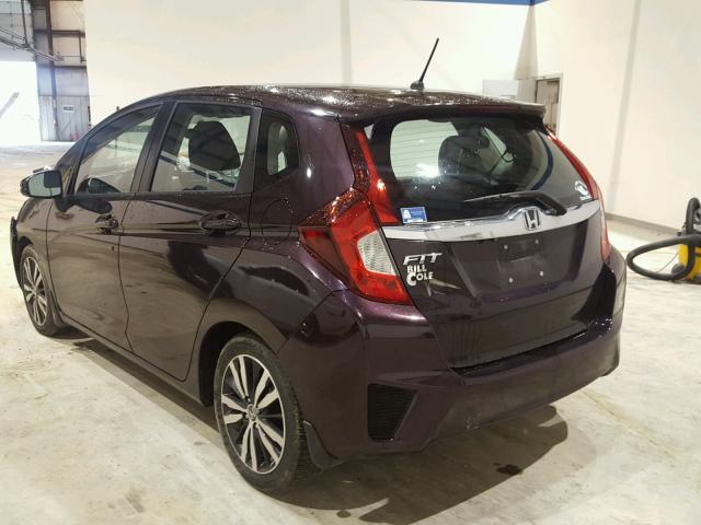 3HGGK5H86FM770579 - 2015 HONDA FIT EX BURGUNDY photo 3