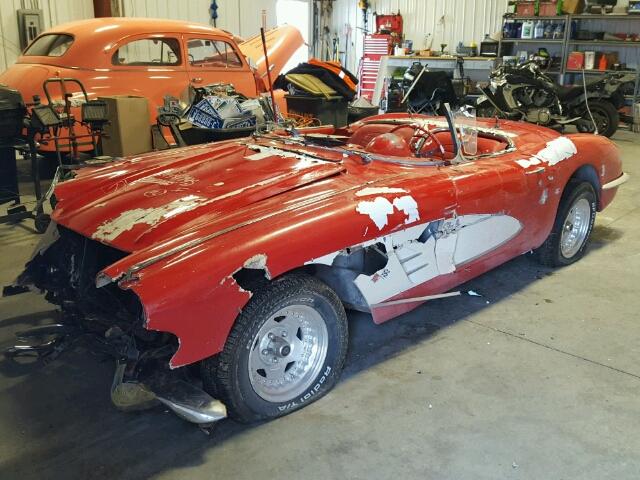 J59S106015 - 1959 CHEVROLET CORVETTE RED photo 2