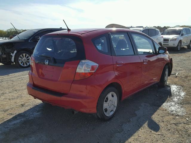 JHMGE8H3XDC017582 - 2013 HONDA FIT RED photo 4