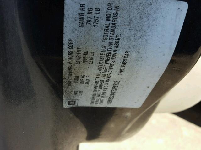 1G3NB52J4X6320772 - 1999 OLDSMOBILE CUTLASS GL 黑色 照片 10