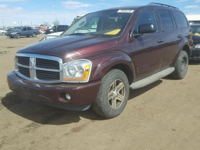 1D8HD48D94F179181 - 2004 DODGE DURANGO SL MAROON photo 2