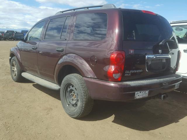 1D8HD48D94F179181 - 2004 DODGE DURANGO SL MAROON photo 3