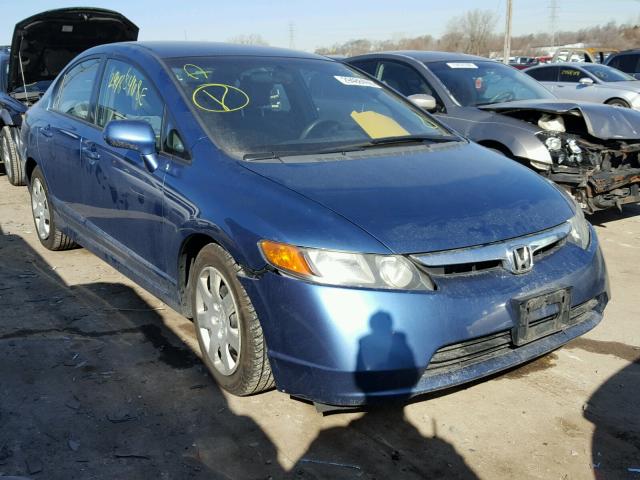 1HGFA16566L018401 - 2006 HONDA CIVIC LX BLUE photo 1