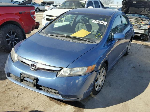 1HGFA16566L018401 - 2006 HONDA CIVIC LX BLUE photo 2