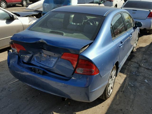 1HGFA16566L018401 - 2006 HONDA CIVIC LX BLUE photo 4