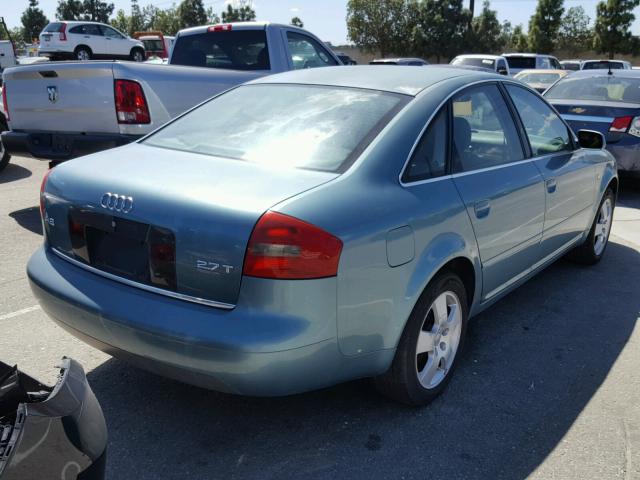 WAUED24B9YN049453 - 2000 AUDI A6 2.7T QU TEAL photo 4