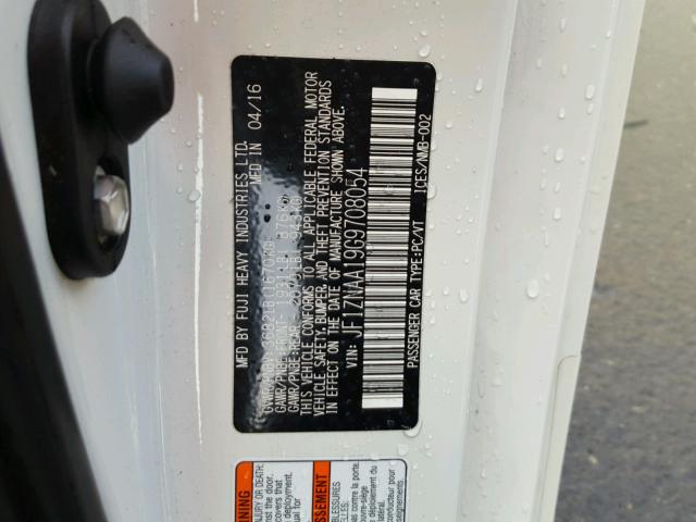 JF1ZNAA19G9708054 - 2016 TOYOTA SCION FR-S თეთრი ფოტო 10