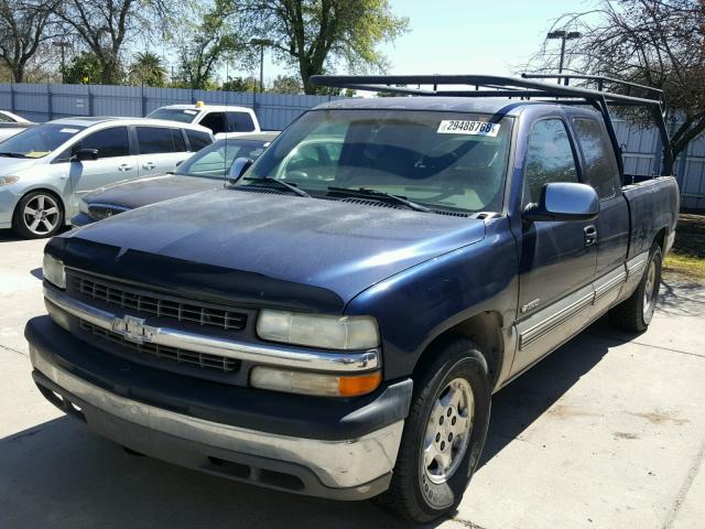 2GCEC19V6X1233073 - 1999 CHEVROLET SILVERADO BLUE photo 2