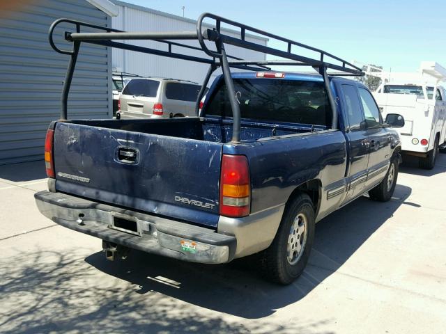 2GCEC19V6X1233073 - 1999 CHEVROLET SILVERADO BLUE photo 4