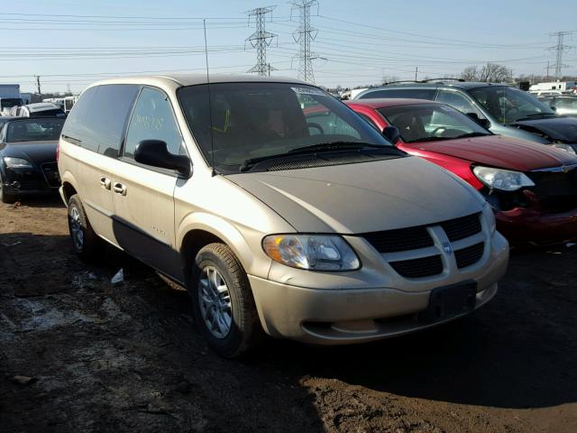 1B4GP45381B180996 - 2001 DODGE CARAVAN SP GOLD photo 1