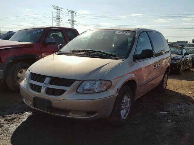 1B4GP45381B180996 - 2001 DODGE CARAVAN SP GOLD photo 2