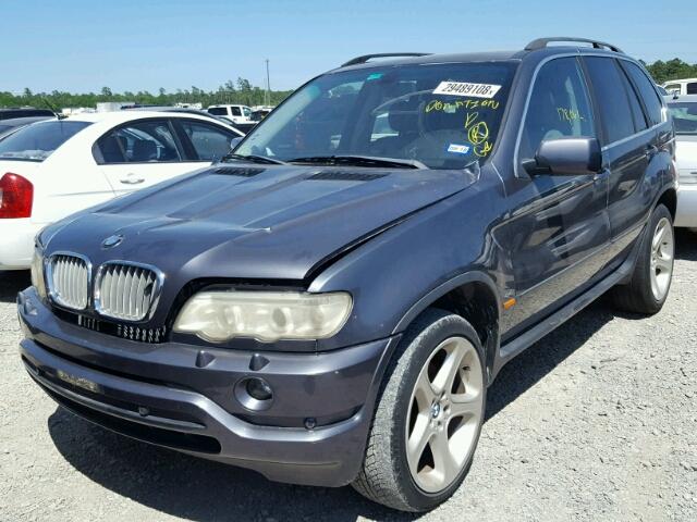 5UXFB33523LH41624 - 2003 BMW X5 4.4I GRAY photo 2