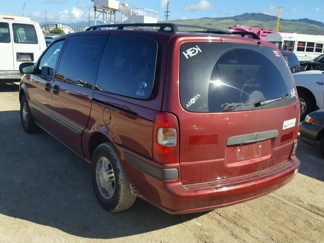 1GNDX03E92D166525 - 2002 CHEVROLET VENTURE RED photo 3