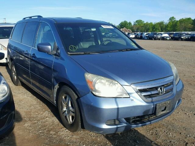 5FNRL38775B088958 - 2005 HONDA ODYSSEY EX BLUE photo 1