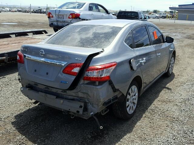 3N1AB7AP9EY219607 - 2014 NISSAN SENTRA S/S GRAY photo 4