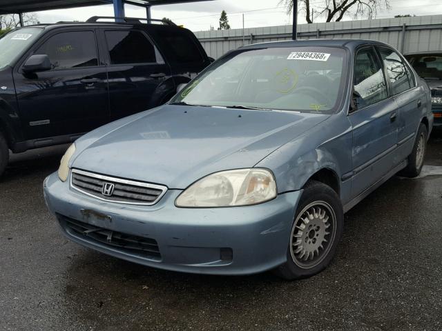 1HGEJ6578YL058641 - 2000 HONDA CIVIC LX TEAL photo 2