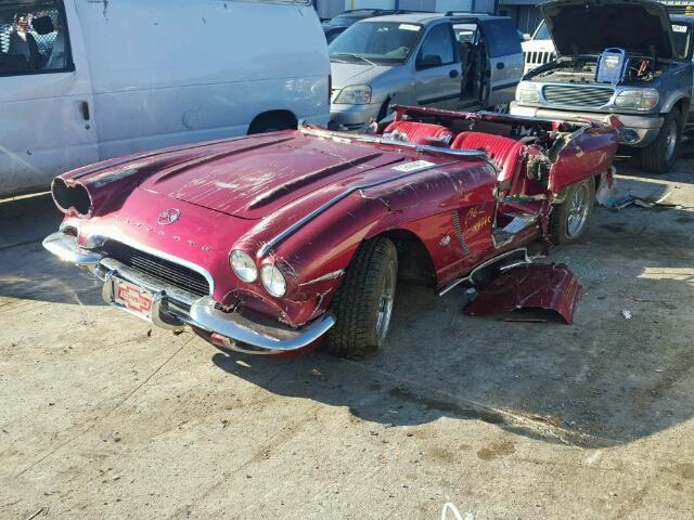 20867S107316 - 1962 CHEVROLET CORVETTE MAROON photo 2