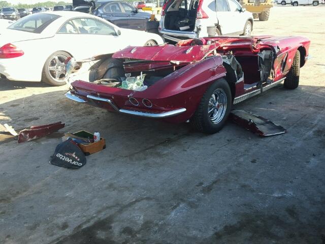 20867S107316 - 1962 CHEVROLET CORVETTE MAROON photo 4